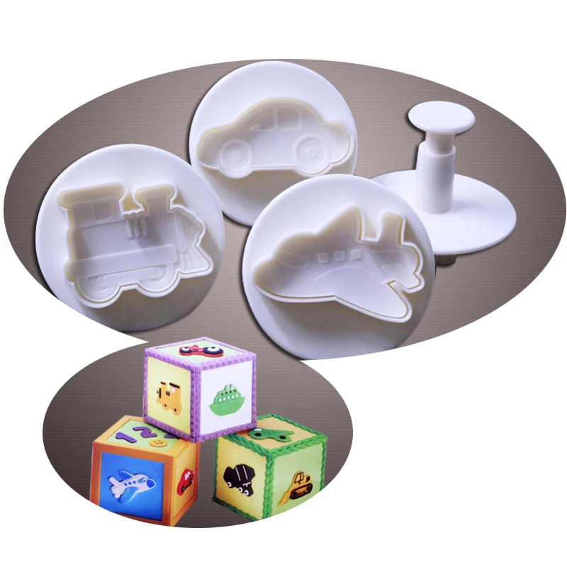 4 шт./компл. рождественские перевозки автомобильные поезда самолеты форма