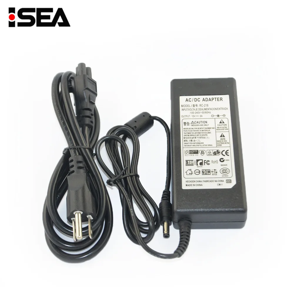

HTRC Charger 15V 6A Ac Power Supply Adapter 100-240V For Imax b6 80W B6 V2 RC Balance Battery Charger AC DC Adapter with LED