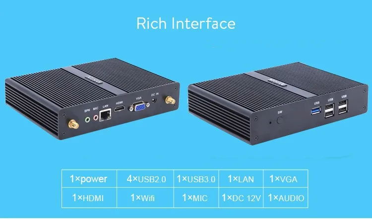 [5gen Broadwell i3 5005U]Gaming PC Mini Computer Nuc i3 4005U Fanless Micro PC Win 10 TV Box WiFi VGA HDMI CE FCC ROHS HTPC 06