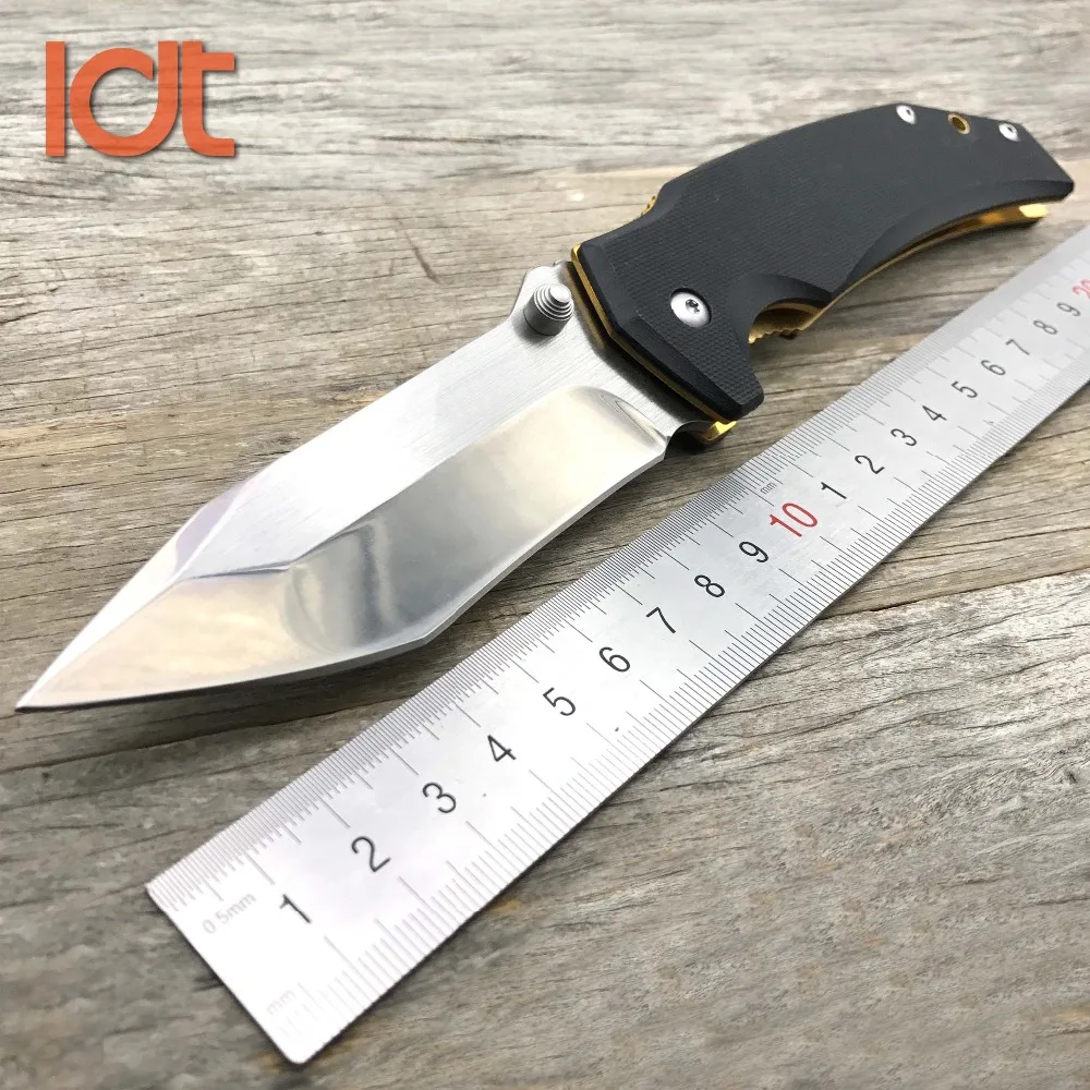 

LDT Golden E33 Folding Knfe 8Cr14Mov Mirror Sanding Blade G10 Handle Tactical Knives Outdoor Survival Pocket Knife EDC Tools