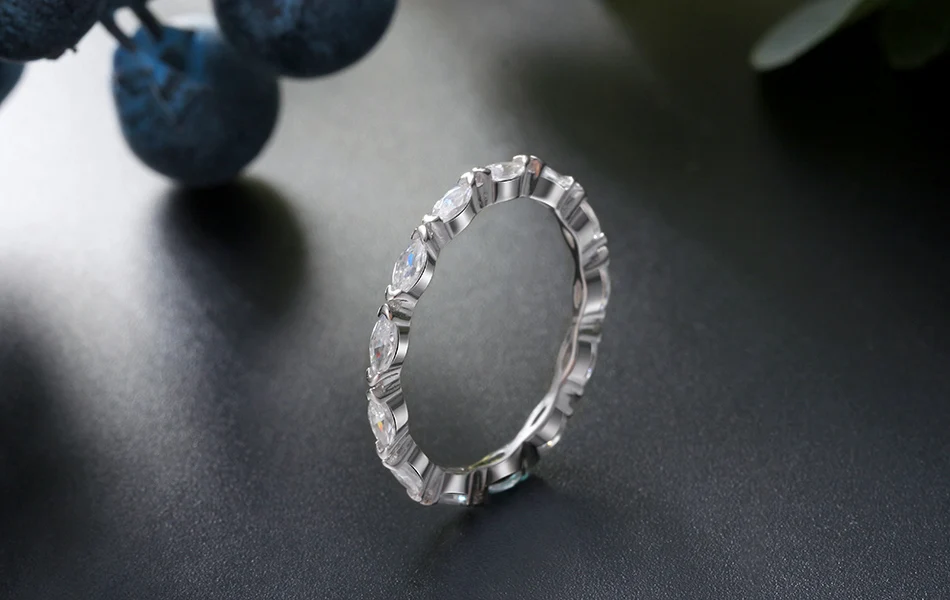 ORSA JEWELS Настоящее 925 Серебряное кольцо классический стиль кольца вечности для помолвки и свадебной вечеринки Трендовое ювелирное изделие ASR71