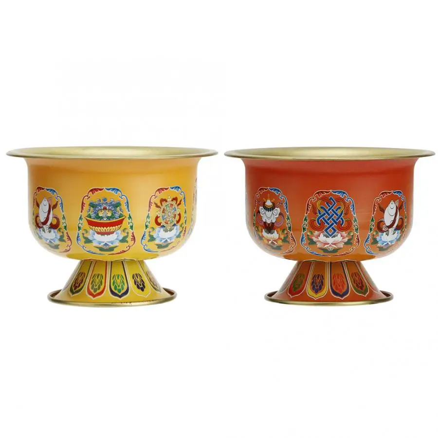 

Auspicious Divine Tibetan Buddha Water Bowl Holy Water Cup Tibet Tibetan Buddhist Offering Alloy Buddha Charity Cup