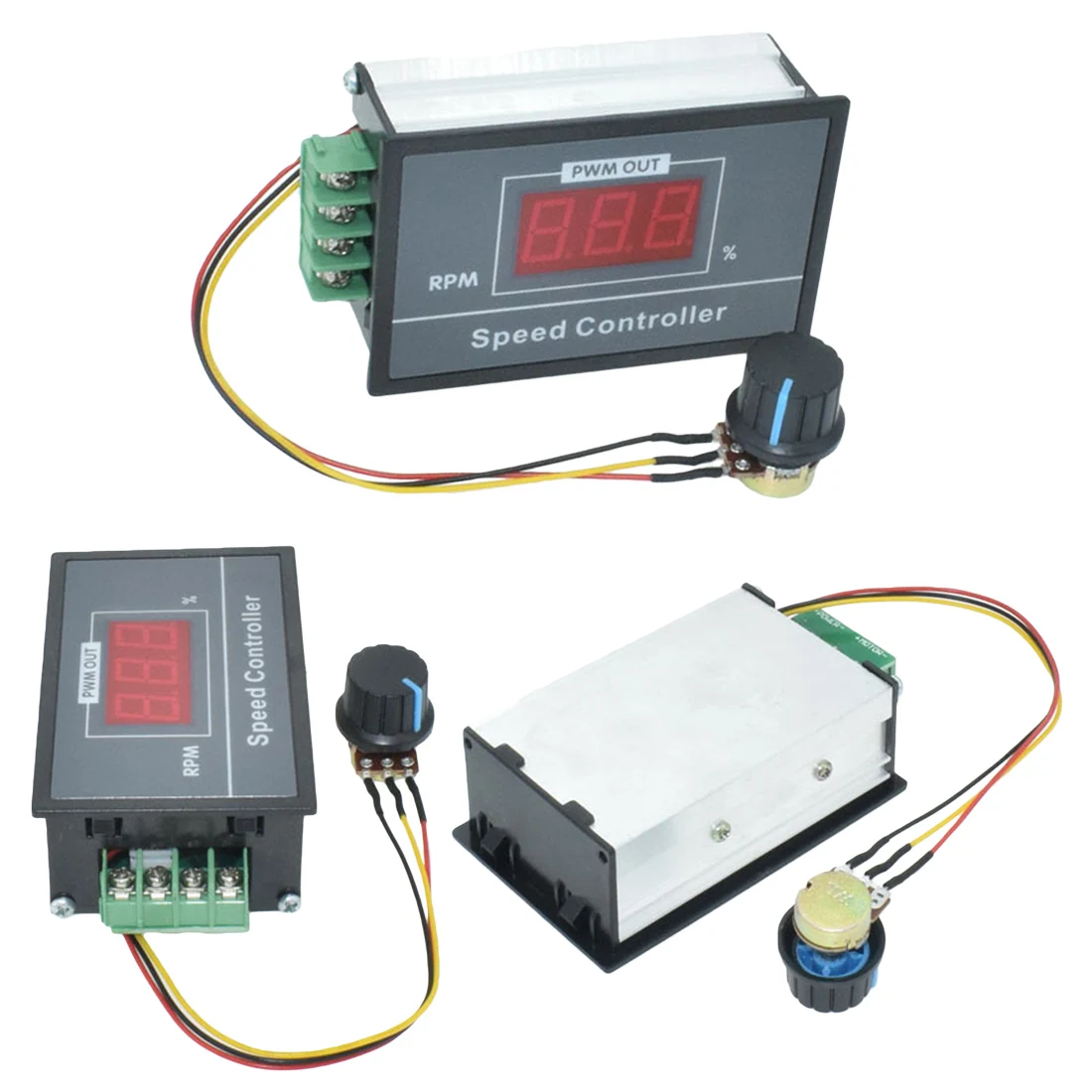 

1Pcs PWM DC Motor Speed Controller 0-100 Digital Display Stepless Speed Regulation 30A