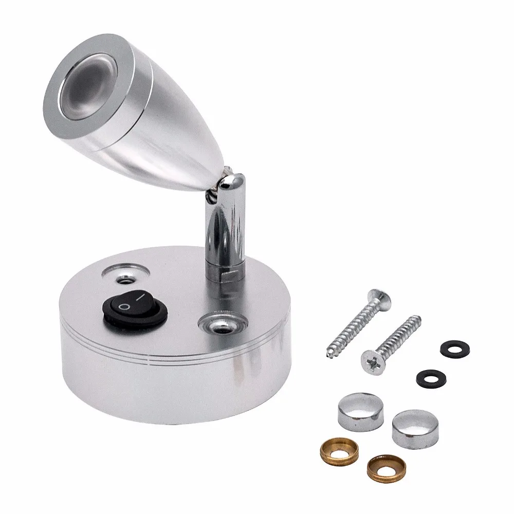 Conduziu a Luz de Leitura do Ponto em Fora do Interruptor para o Carro Pces w para o Carro Camper Van Caravana Barco Interior Luz Branca 4 12 v 3 7 4 pces 12 v 3 w conduziu