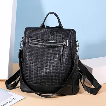 

Women's Anti-Theft Backpack Fashion Waterproof Leather Backpack Female Shoulder Bag Leisure Travel Bags For Girl Teenage Mochila