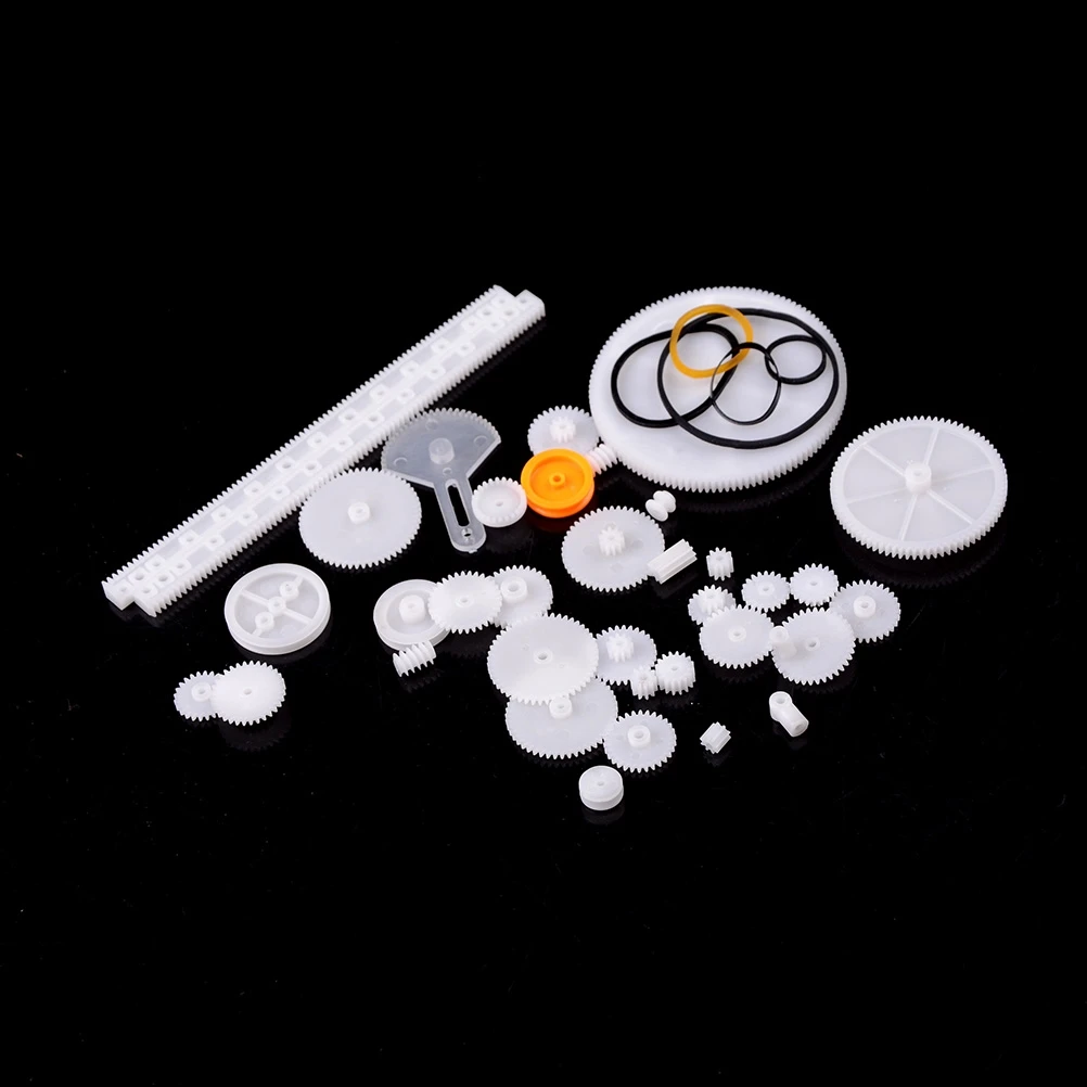 34Pcs Plastic Gear Motor Gearbox For Model Toys Car Ship DIY Accessories Gift For Children Scientific Experiment For Gift