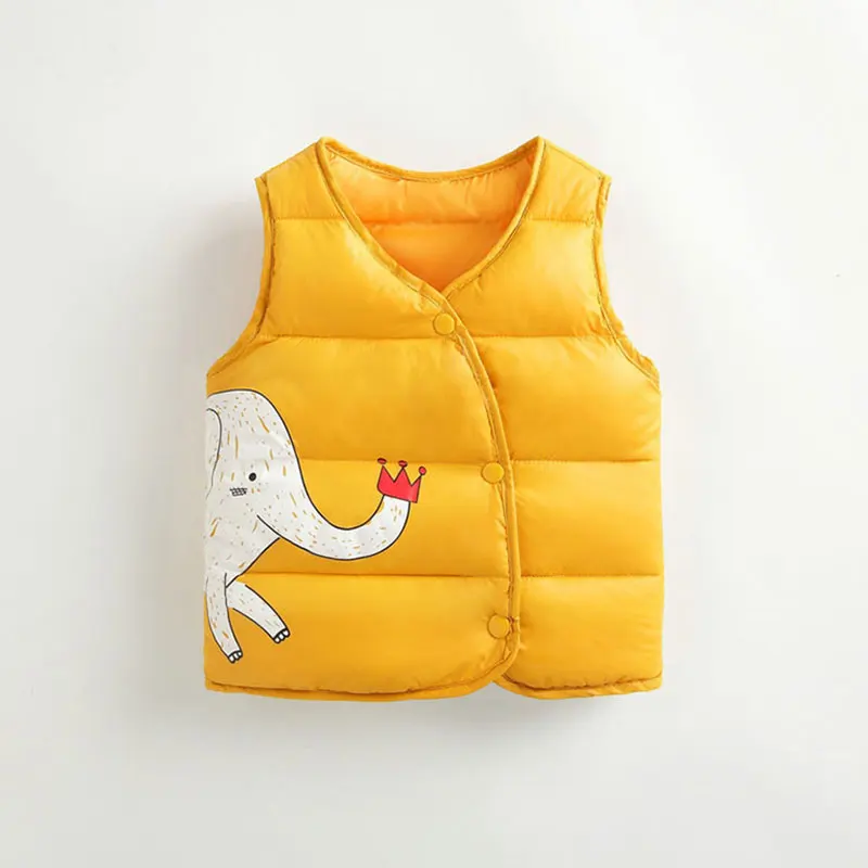 Одежда для новорожденных мальчиков и девочек, пальто, жилет на весну, одежда для маленьких девочек, плотная верхняя одежда, хлопковая одежда, жилеты - Цвет: yellow baby vest