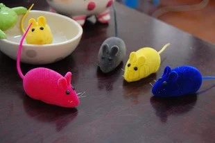 

Flocking Mouse Funny Cat Toys Sound Plush Rubber Vinyl Mouse Pet Cat Cat Realistic Sound Toys mouse cat toys interactive
