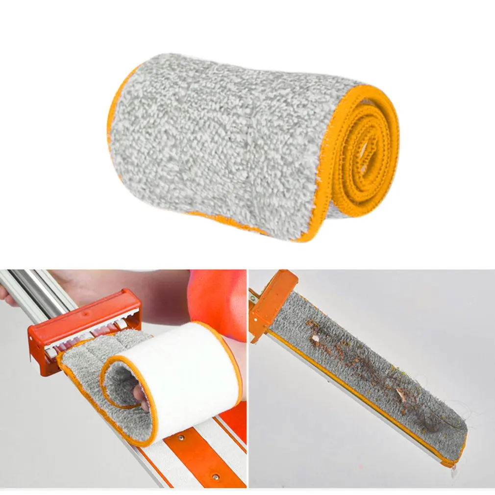 

38CM Practical Double Sided Non-Hand Washing Mop Cloth Soft Superfine Fiber Replacement Mop Head Cloth Floor Cleaning Tool