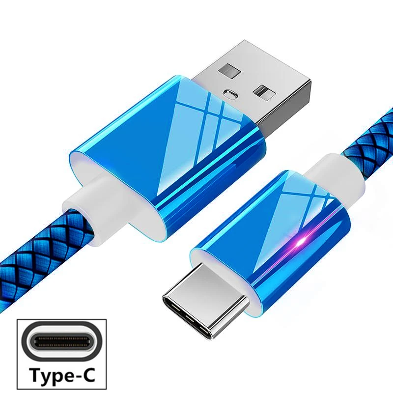 Usb type C нейлоновый кабель синхронизации зарядного устройства для быстрой зарядки type-C для Xiaomi REDMI note 7 K20 pro huawei P20 lite P30 Honor 10 9 V20