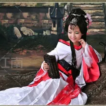 ТВ играть мир Красота традиционный hanfu костюм династии Хань дворец Служанка Костюм для девочек фото дом