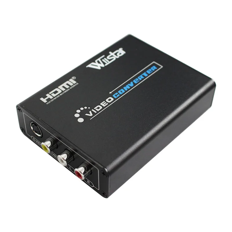 Wiistar HDMI to AV Svideo Video Converter HDMI 2 RCA SVIDEO S VIDEO Switcher Adaptor 1080P