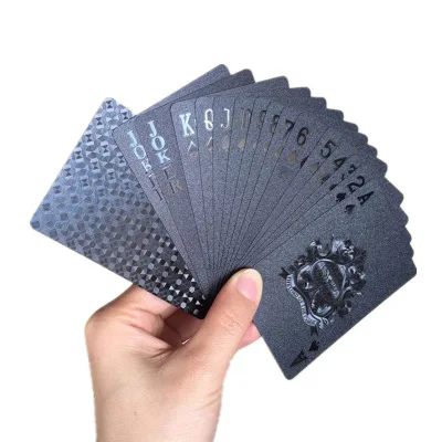 

Plastic Playing Cards Waterproof Golden Poker Black Collection Black Diamond Poker Cards Hot Gift Standard Playing Cards