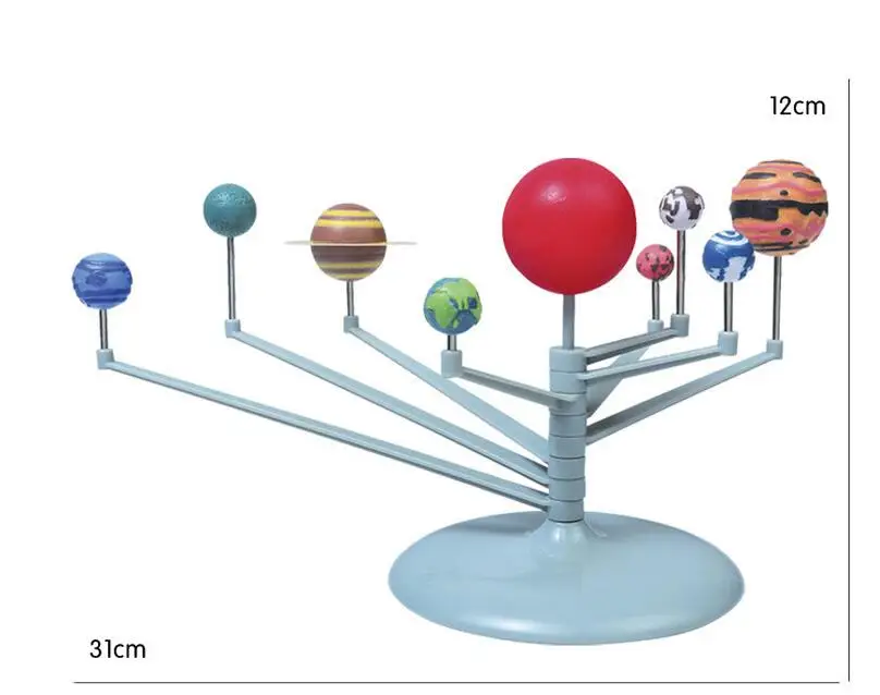 Детские творческие забавные Популярные 3D пластик планет науки солнечной системы модель сборки игрушки развивающие игрушки