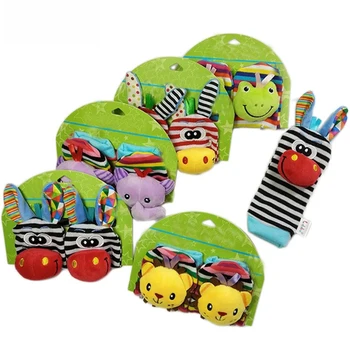 

Hight Quality Plush Socks Rattle 0-36 Months Soft Animal Baby Toys Cartoon New Baby Set Educational Best Newborn Gift Toys