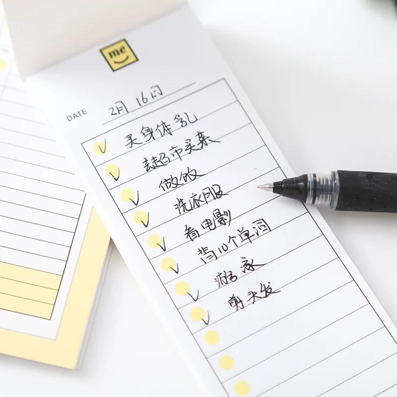 

Self Adhesive To Do List Kawaii Memo Pad Stickers Planner Paper Check List 30 Pages Easy Portable Note Pads Cute Stationary