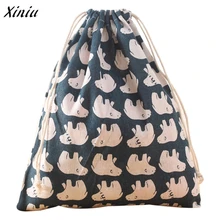 Горячая Распродажа Сумка на шнурке модный рюкзак унисекс с принтом животных рюкзак сумка на шнуровке feminina