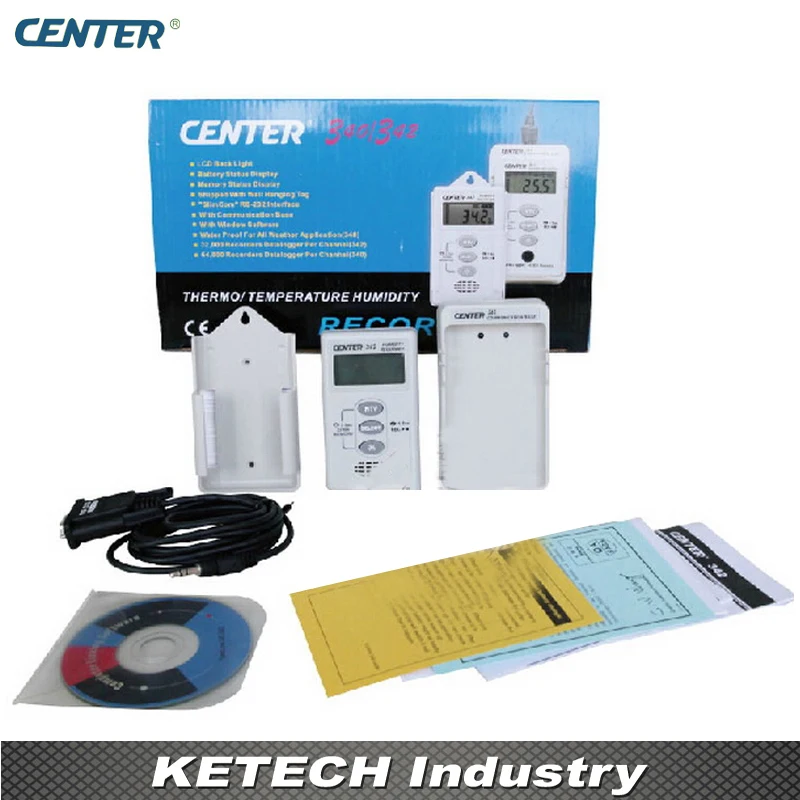 

Digital Industrial Temperature Thermometer DataLogger CENTER342