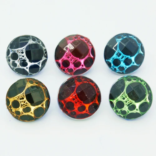 

New NS1007 MIxed Lunar surface18MM Faceted Glass snaps buttons fit DIY snap bracelet necklaces jewelry Bubble