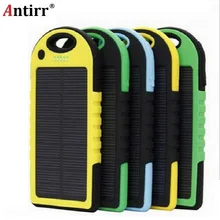 5000 mAh Солнечный Аварийный банк питания с светодиодный фонарик аккумулятор для портативного телефона банк питания Солнечный водонепроницаемый внешний аккумулятор для мобильного телефона