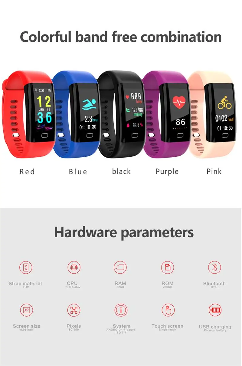 MOCRUX 2018 Smart Bracelet Wristband       - Smartband Sport Watch ios android IOS (20)