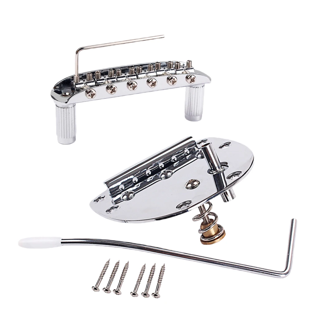 

Guitar Tremolo Bridge Tailpiece w/ Whammy Bar Wrench Set for Jazzmaster Guitar