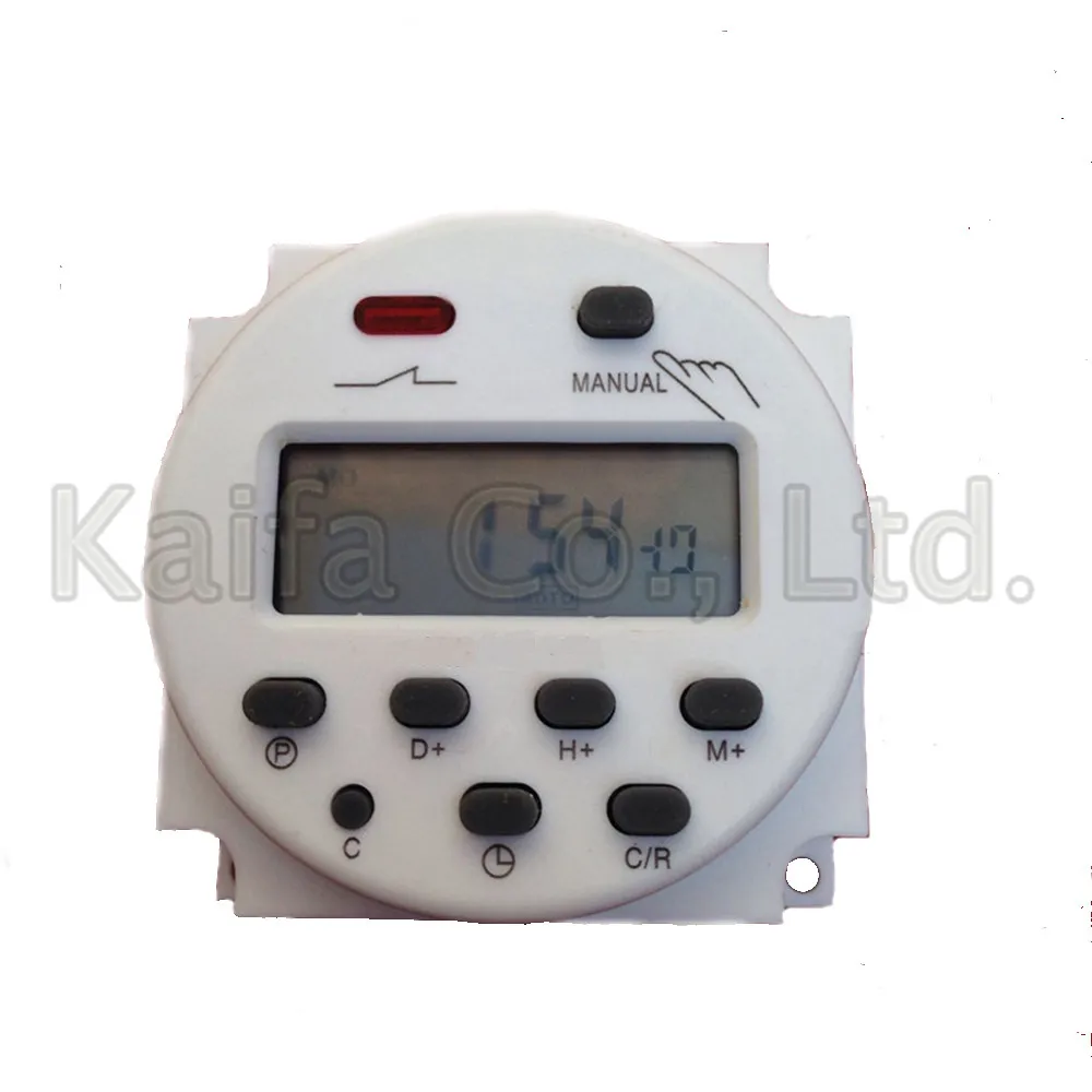 

CN101A AC DC 220V 110V 24V 12V Digital LCD Power Timer Programmable Time Switch Relay 16A timers no battery