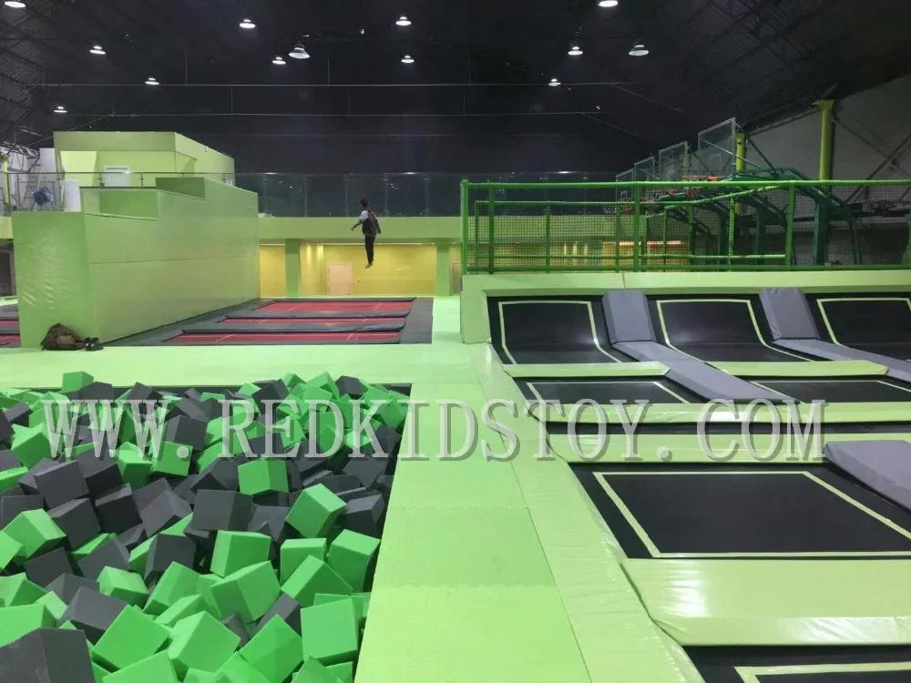 EU Standard Attractive Indoor Trampoline Court Both for Adults and Children HZ16-221A