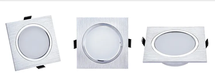 2.5inch Downlight LED 6w 9w 12w 220v Nature White Square Recessed LED Lamp Spot Light for Living Room Foyer Bedroom Kitchen