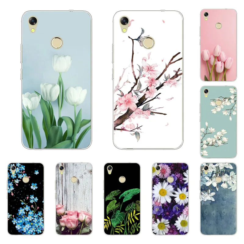 Infinix Hot 5 X559 Case Silicon Blue plum Painting Soft TPU Back Cover for Hot5 X559C Phone protect cases shell |