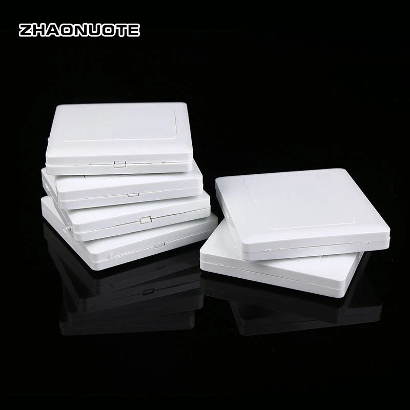 

50pcs White Blank Panel Two-in-one Wall Switch Cover Home Improvement Fire Retardant Switch Panel Box Switch Panel Thickening