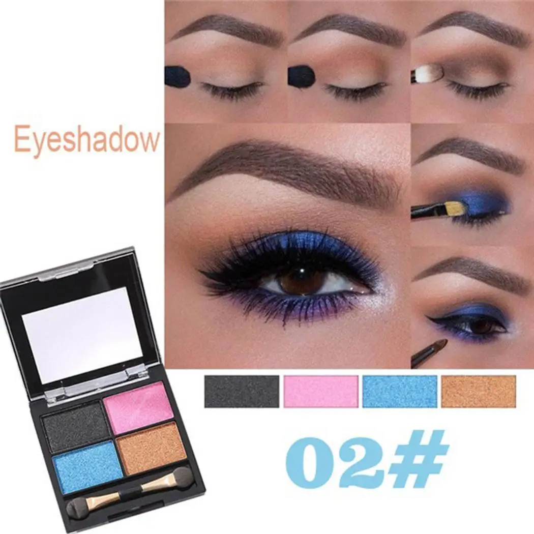 4 Eye Color2 Color3 Women Palette Party with Eyeshadow 55g Mirror Casual Color1 Shimmer Colors Dating Makeup Cosmetics |