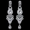 FARLENA Wedding Jewelry Korean Clear Crystal Rhinestones long drop Earrings for Women Fashion Bridal Earrings ► Photo 2/6