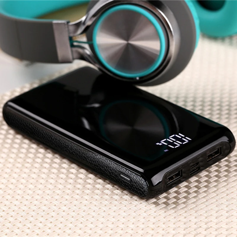 

2018 Hot Sale 10000mAh Power Bank Digital Display Screen 18650 Mobile Power Type-C Charging Treasure Powebank For iPhone Samsung