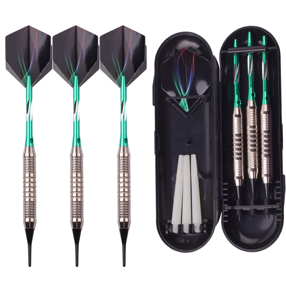 3pcs Professional Darts 18g Soft Darts Electronic Darts Set with Case