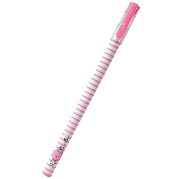 

TENFON 12pcs G-312A Pulling Cute Striped Cartoon Rabbit 0.5mm neutral pen pink