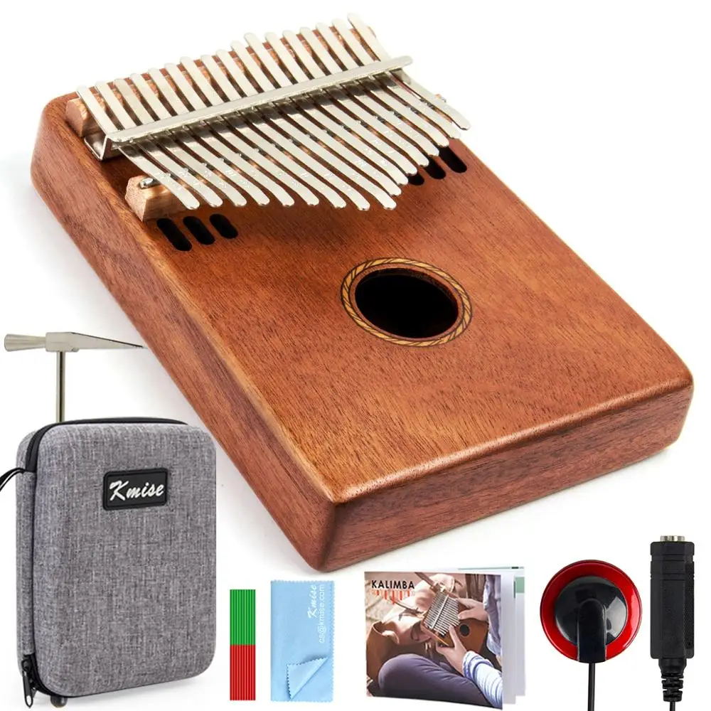 Kmise Kalimba 17 клавишный палец фортепиано Полный Твердый музыкальный инструмент из