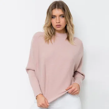 

2018 Women Autumn Winter Knitted Pullover Sweaters Loose O Neck Solid Sweater Fashion Casual Long Sleeve Oversize Knit Jumpers