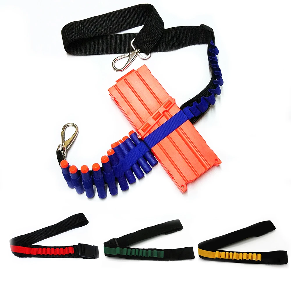 5PCS Blue Red Green Yellow Kids For Nerf Toy Gun Bullet Shoulder Strap