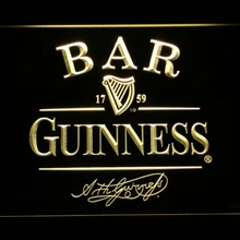 427 Бар Пиво Guinness Светодиодный неоновый светильник с переключателем вкл/выкл 20+ цветов 5 размеров на выбор