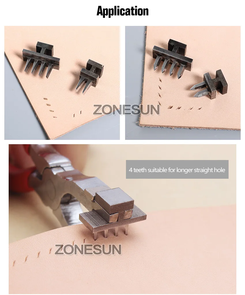 ZONESUN дыропробивные плоскогубцы инструмент для шитья перфоратор для кожаного ремесла ручной работы инструмент для шитья Кошелек Браслет Сумочка