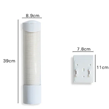 

Anti Dust Paper Cup Dispenser Plastic Automatic Remover Cup Holder One Touching Button Container FPing