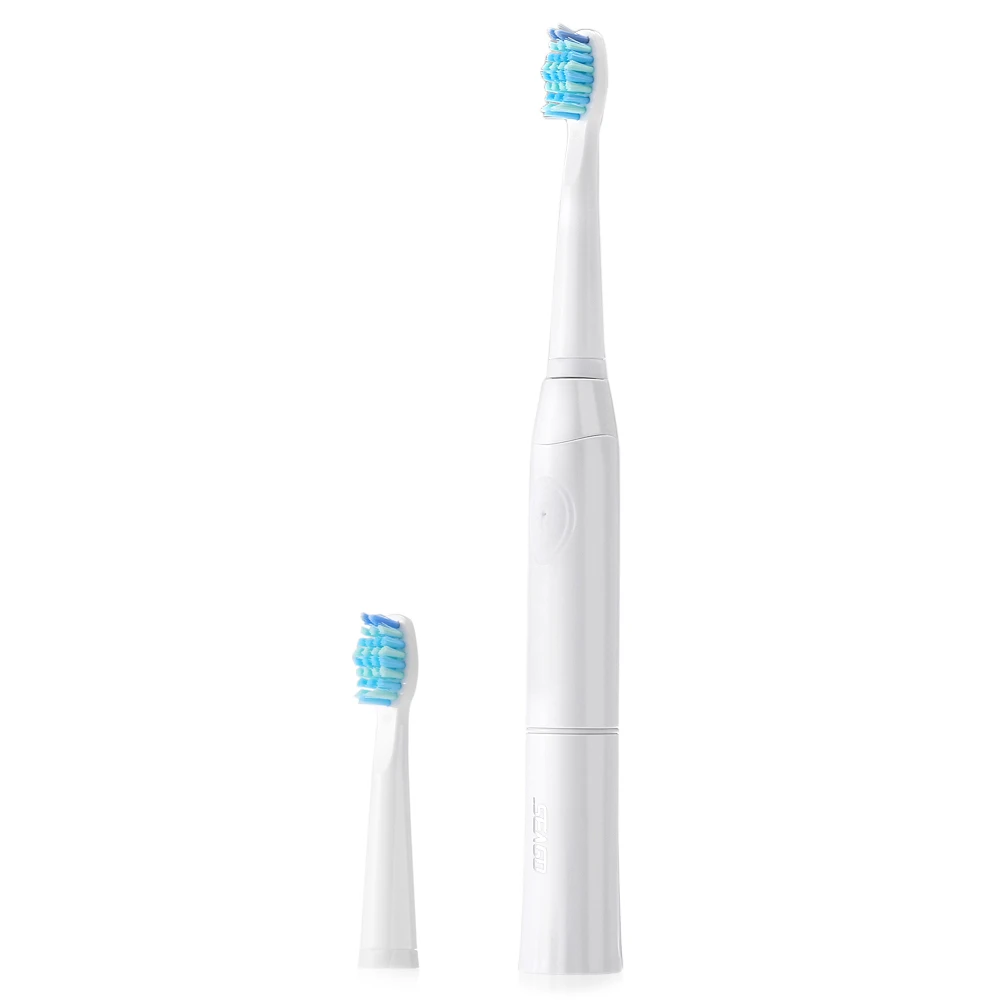 SEAGO E2 Водонепроницаемая звуковая электрическая зубная щетка для взрослых и детей, электрическая зубная щетка, автоматическая зубная щетка с 2 сменными головками - Цвет: White