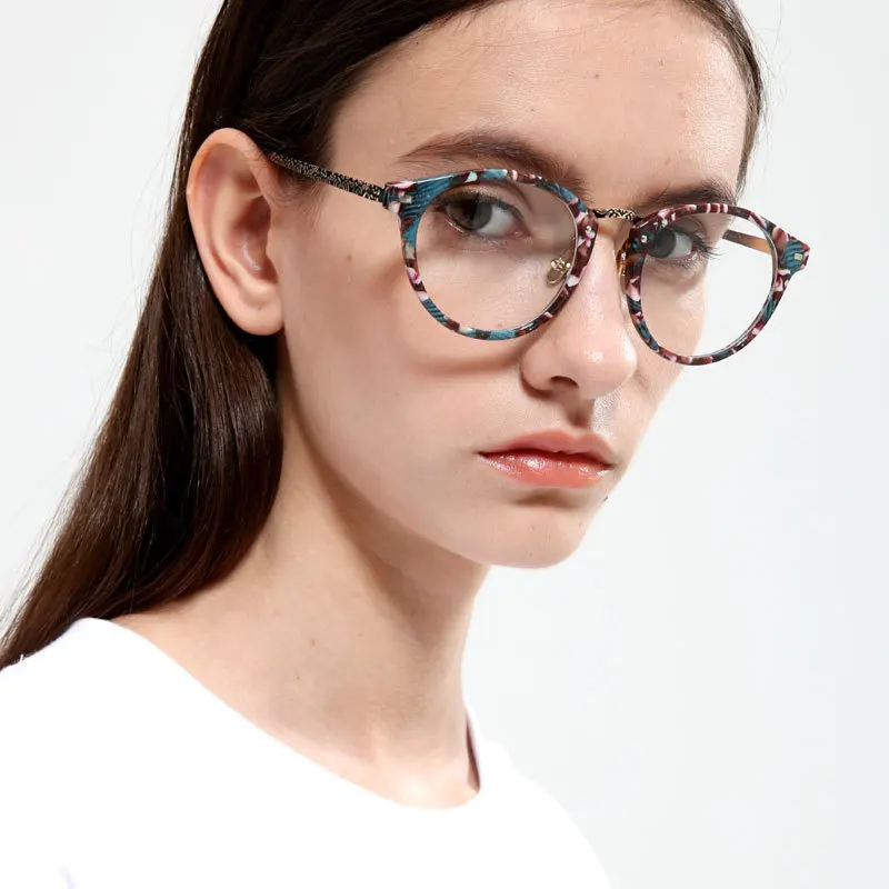 Retro-ancient Women's Flat Glasses, Korean Version Large Frame Decorative Glasses, New Metal Carved Glasses Frame Retro-ancient Women's Flat Glasses, Korean Version Large Frame Decorative Glasses, New Metal Carved Glasses Frame