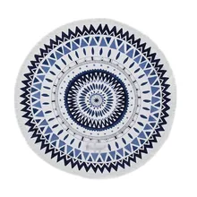 1,5 м круглый пляжный ковер из синтетической ткани Пляжный коврик песочный свободный ковер летний праздничный уличный коврик круглый синий