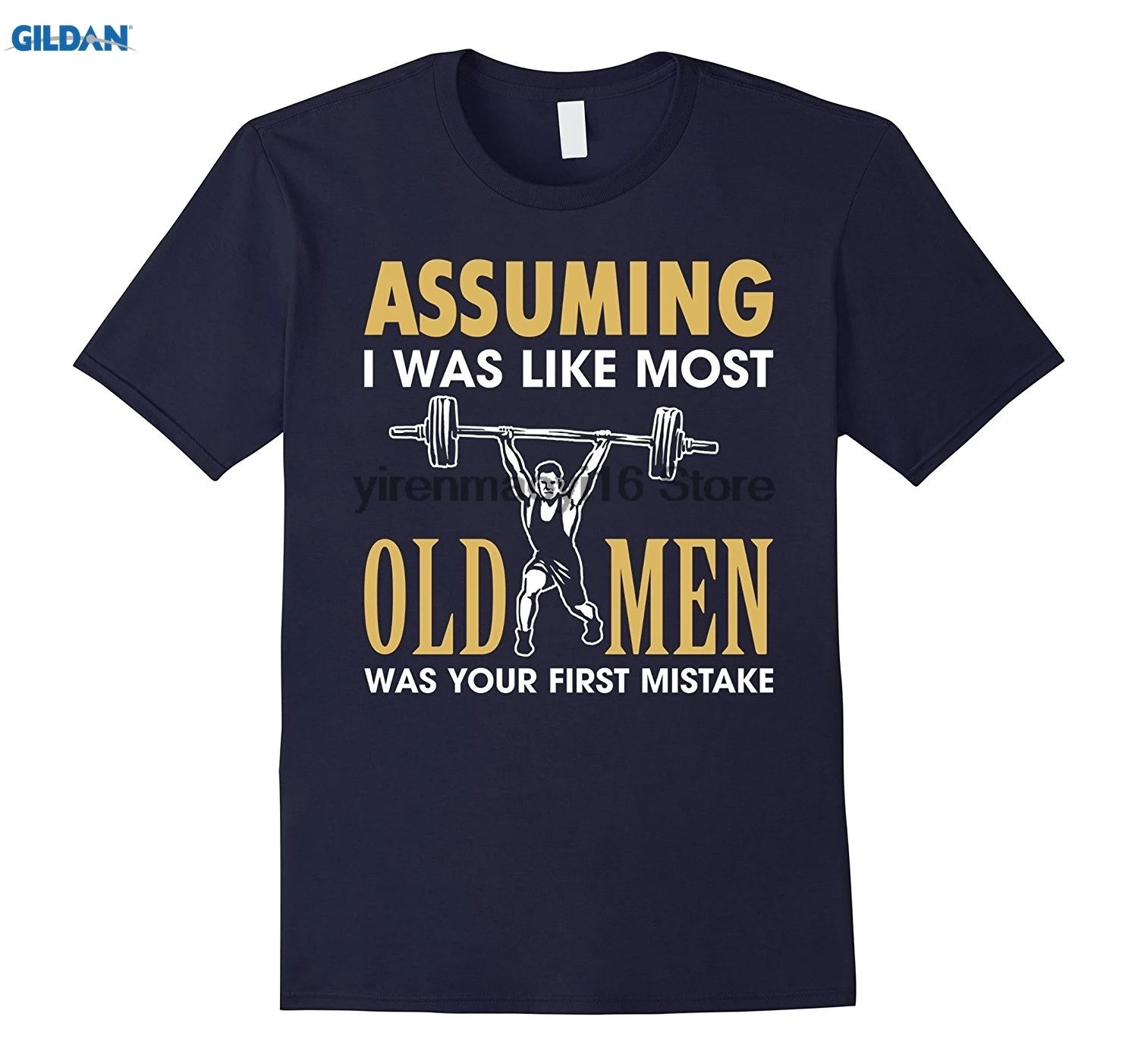 

100% cotton O-neck printed T-shirt Weightlifting Shirts for Men Your Mistake T-Shirt Lifting Te