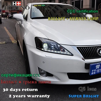 

Hireno Headlamp for 1998-2005 Lexus IS250 Headlight Assembly LED DRL Angel Lens Double Beam HID Xenon 2pcs