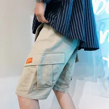 Японский стиль летние мужские шорты винтажные свободные хлопковые шорты в повседневном стиле до колена Короткие Hombre