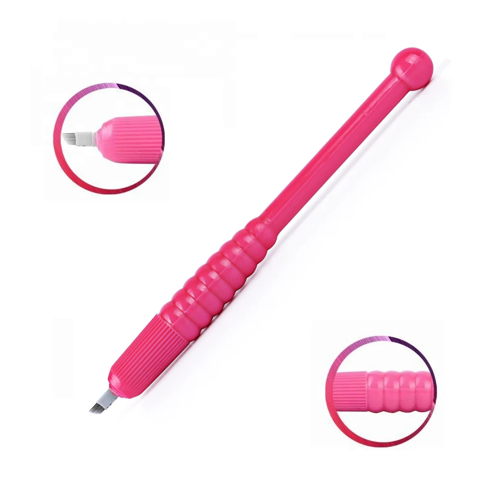 

10pcs DISPOSABLE Microblading Pen with Blade Needle 9 pin 12 pin/18U Microlading Needle Manual Pen Microblade Needle Tool