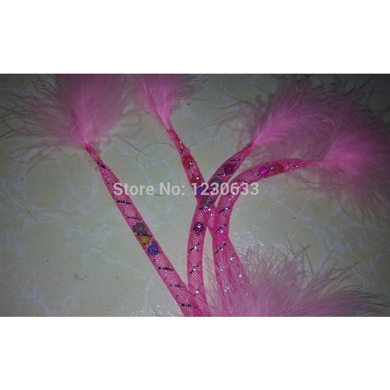 New Plastic Rod And Feather Wand Cat Funny Cat Playing With A Favorite Toy Overflow